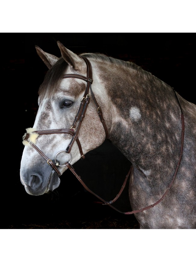 BR101 Vienna Bridle with Reins - Available in Cob or Full - Black or Havana, Pick'n'Mix